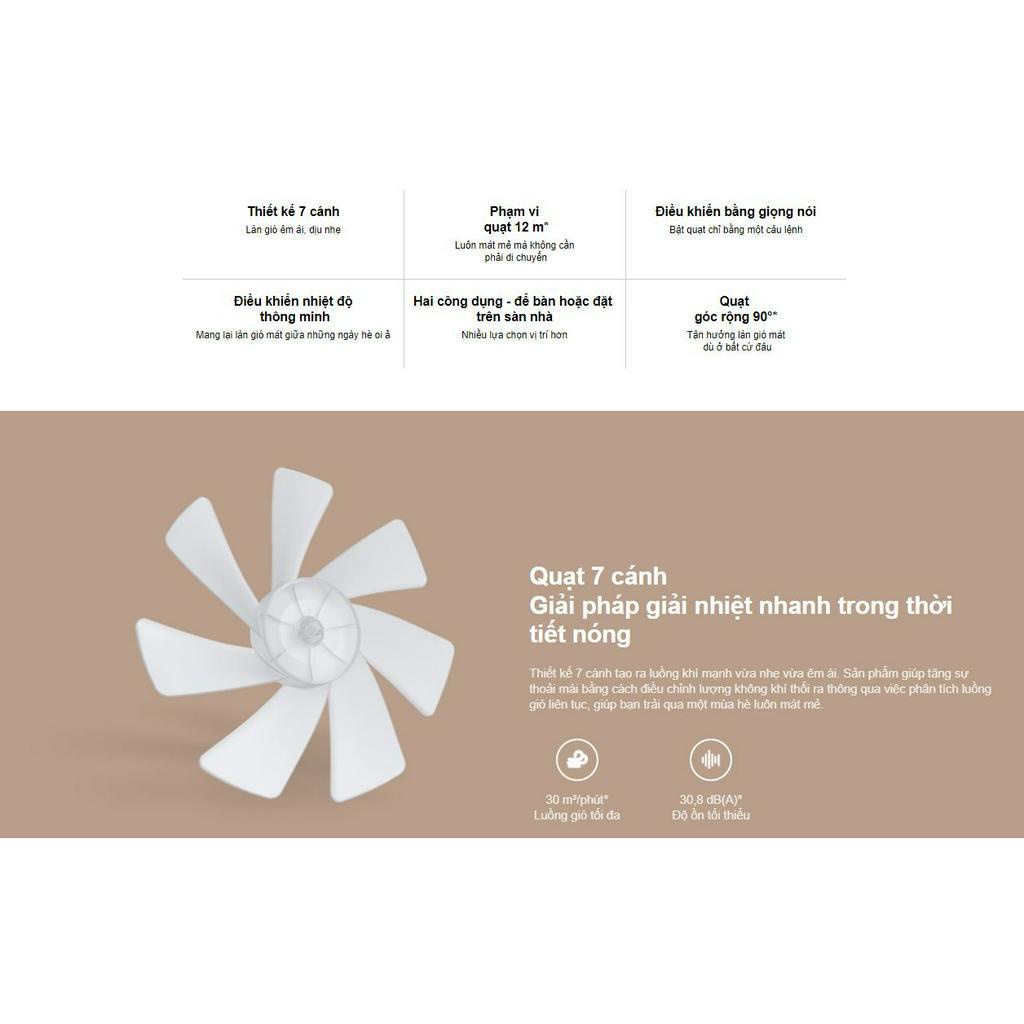 Quạt Đứng Thông Minh Xiaomi MiSmart Standing Fan 2 Lite 3 Tốc Độ - Hàng Chính Hãng - Bảo Hành 12T - MIMAX