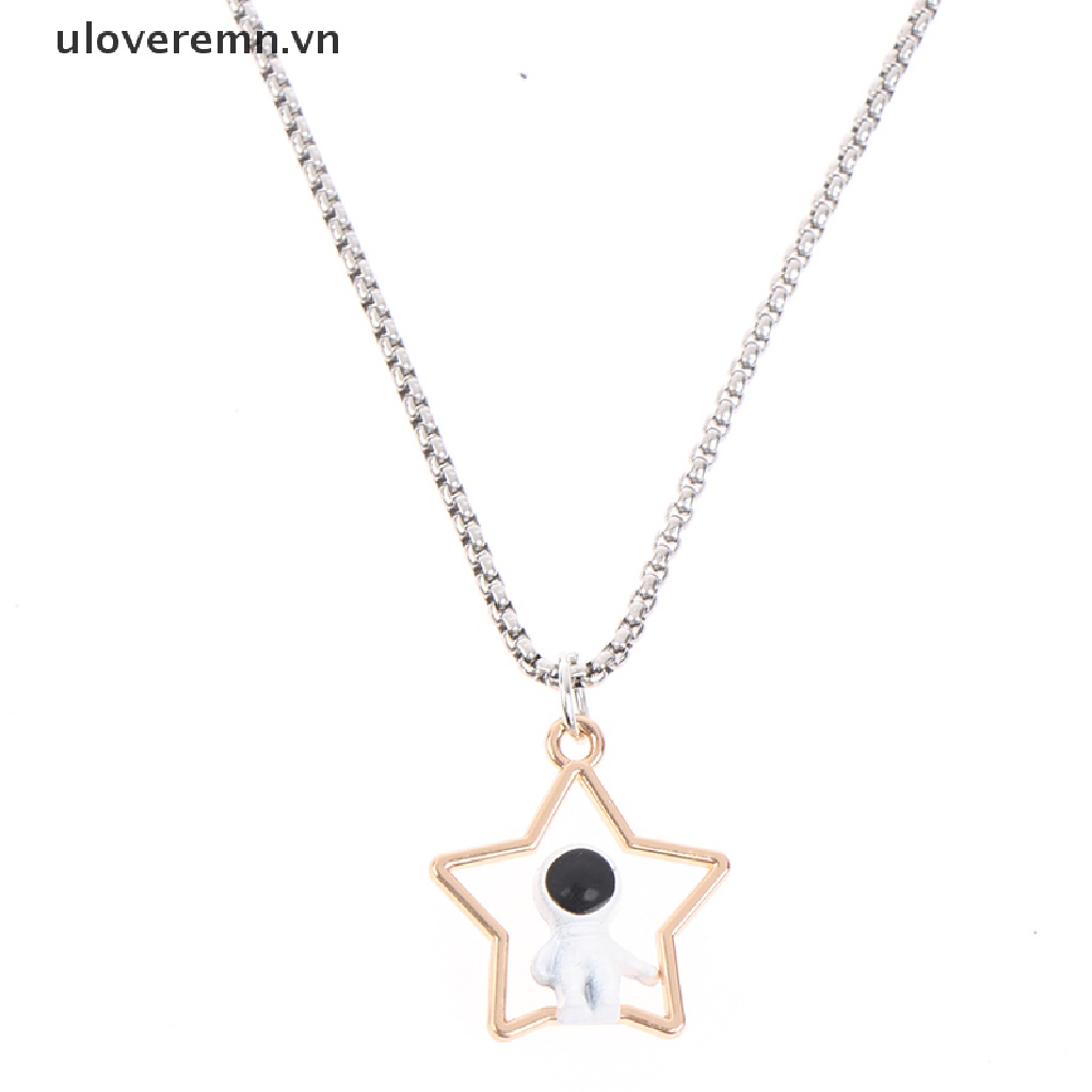 Set 2 Vòng Cổ Nam Châm Mặt Phi Hành Gia Cho Cặp Đôi