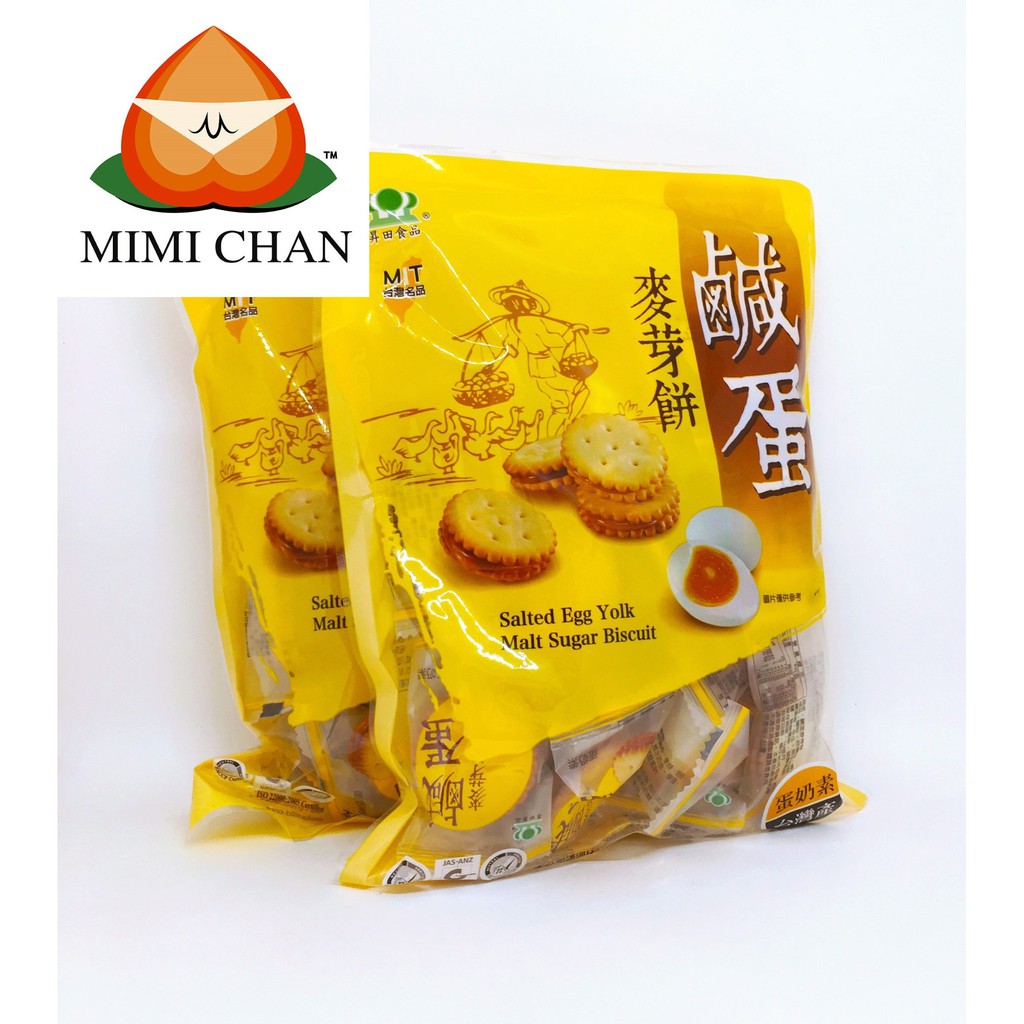 Combo 2 Bịch Bánh Quy Trứng Muối Dẻo Đài Loan 180g X 2 Thích Hợp Ăn Kiêng