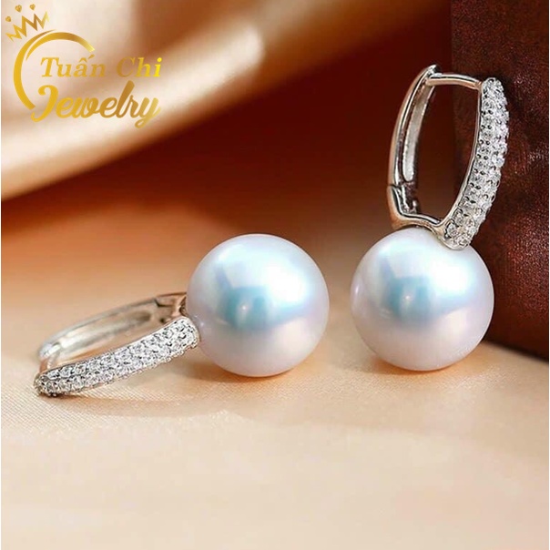 Khuyên Tai Nữ Bạc Cao Cấp, Đính Ngọc Sang Trọng, Nổi Bật