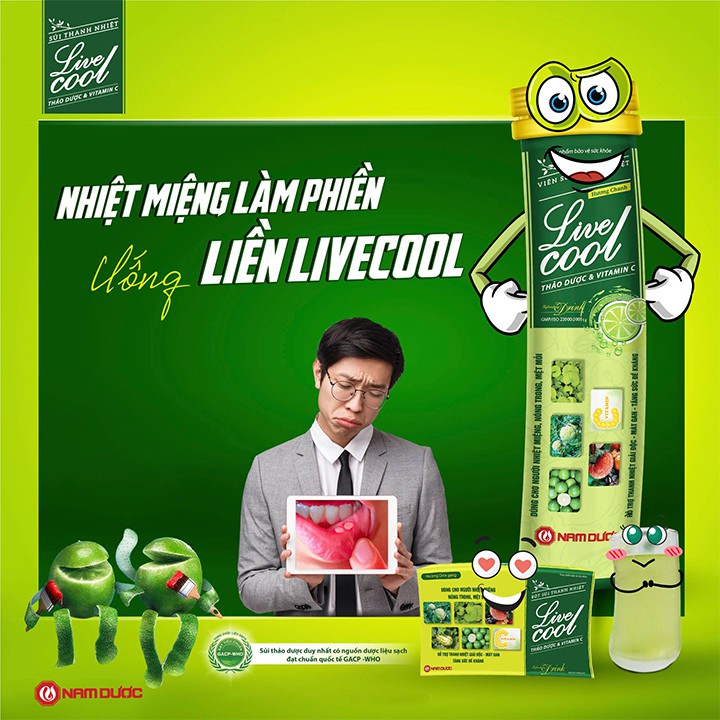 Bột Sủi Thanh Nhiệt Hương Dưa Gang Live Cool / Livecool  - Gia Hân Pharmacy