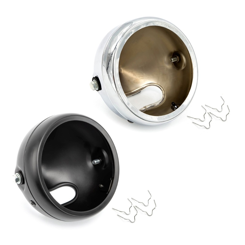 Đèn Pha LED Hình Tròn Màu Đen 5.75 inch 3 / 4 &quot;Cho Xe Mô Tô