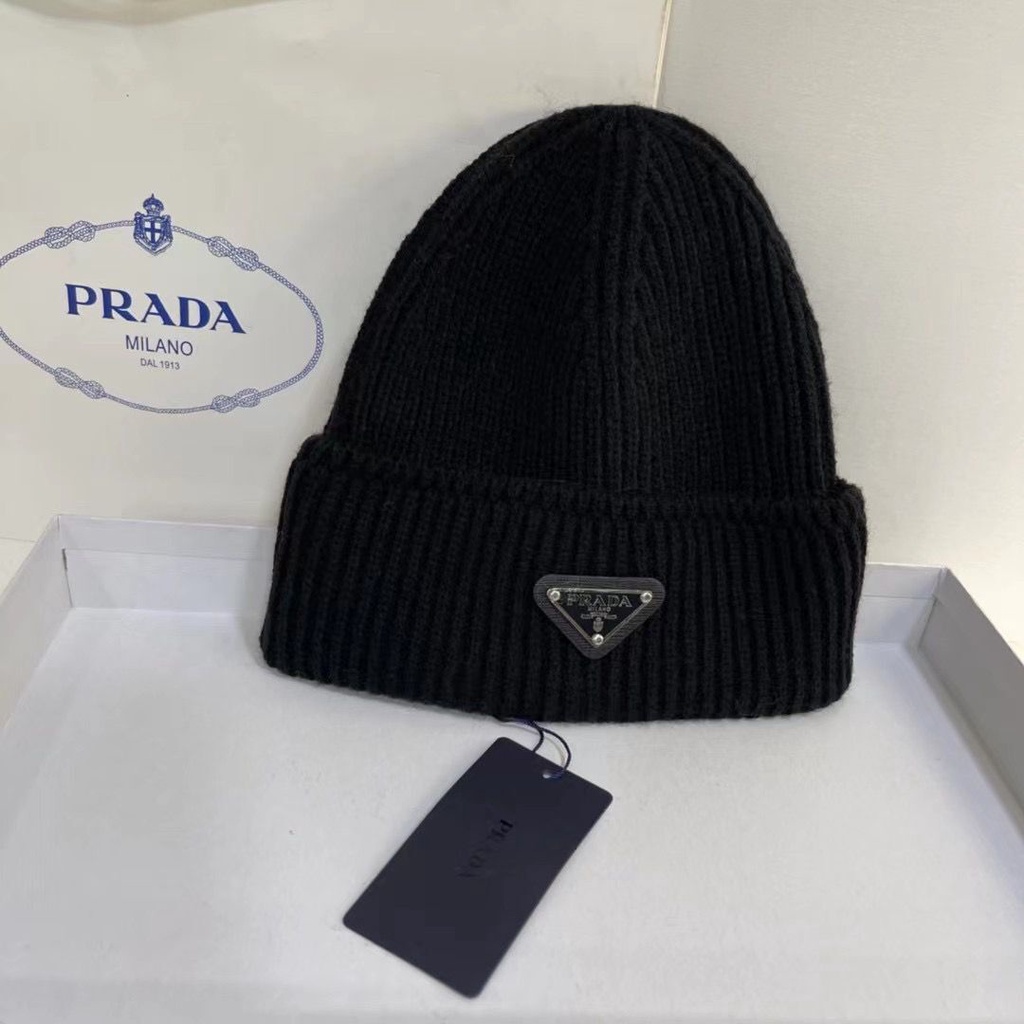 Nón Len Prada Giữ Ấm Mùa Thu Đông Thời Trang Cho Nam Nữ