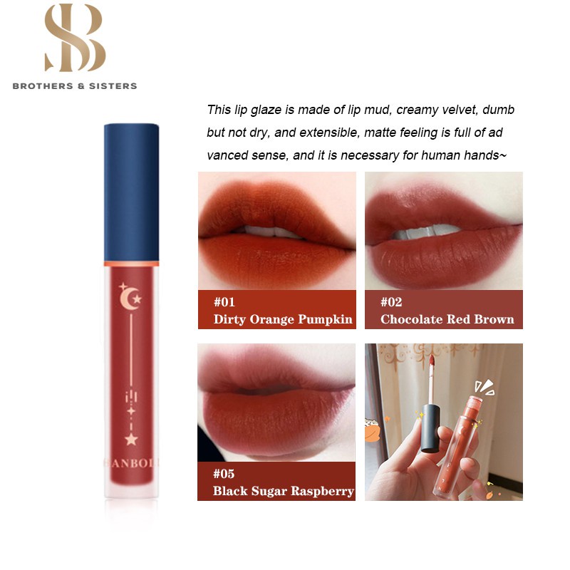 【Shiny B&S】son nội địa trung Matte Lipstick Son màu thấm nước Màu lâu phai Màu thời trang VE môi son dưỡng