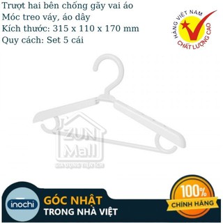 Móc Treo Quần Áo Bằng Nhựa Cao Cấp HARA Inochi Nhật Bản - Móc áo trượt Hara 178
