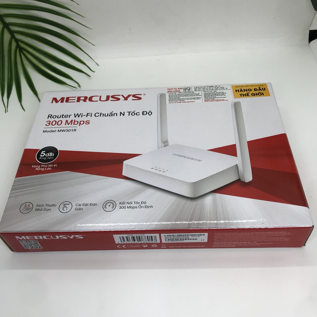 Bộ phát Wifi 2 râu Mercusys MW301R, Bộ wifi tốc độ 300Mbps, hàng chính hãng được BH 2 năm