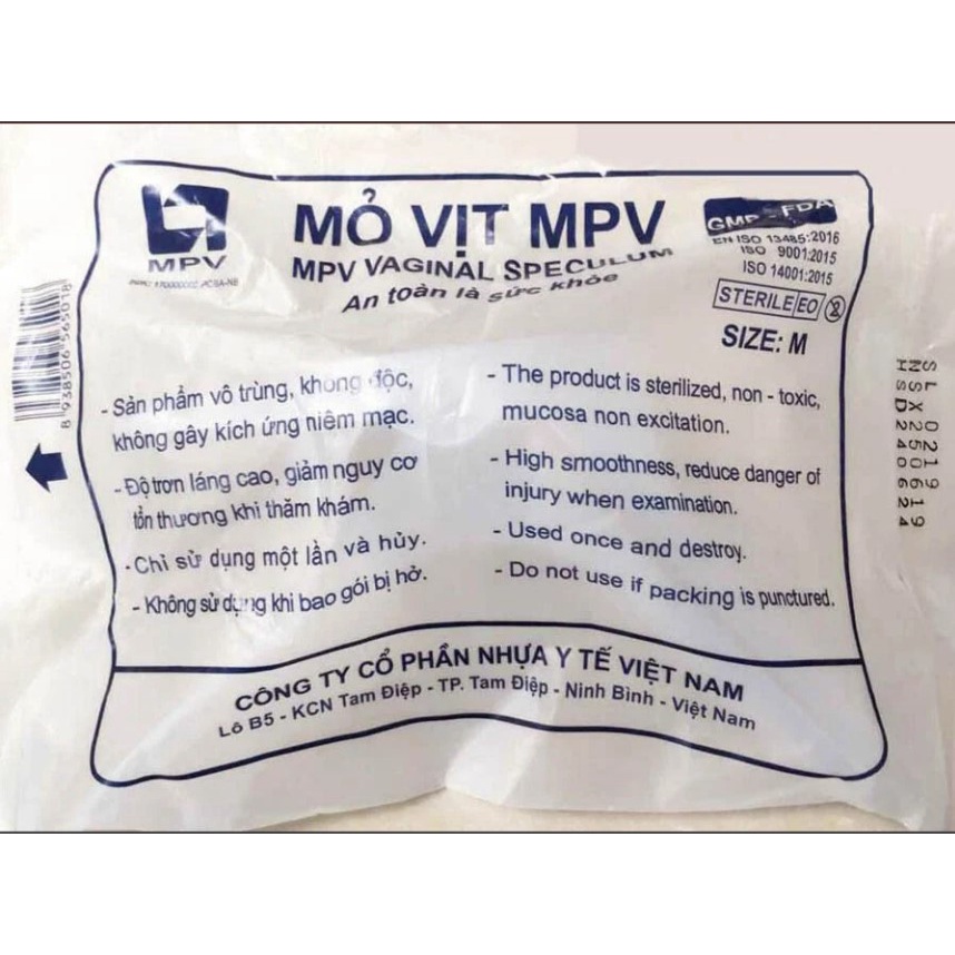 Combo 100 Cái Mỏ Vịt Nhựa Phụ Khoa MPV Size M