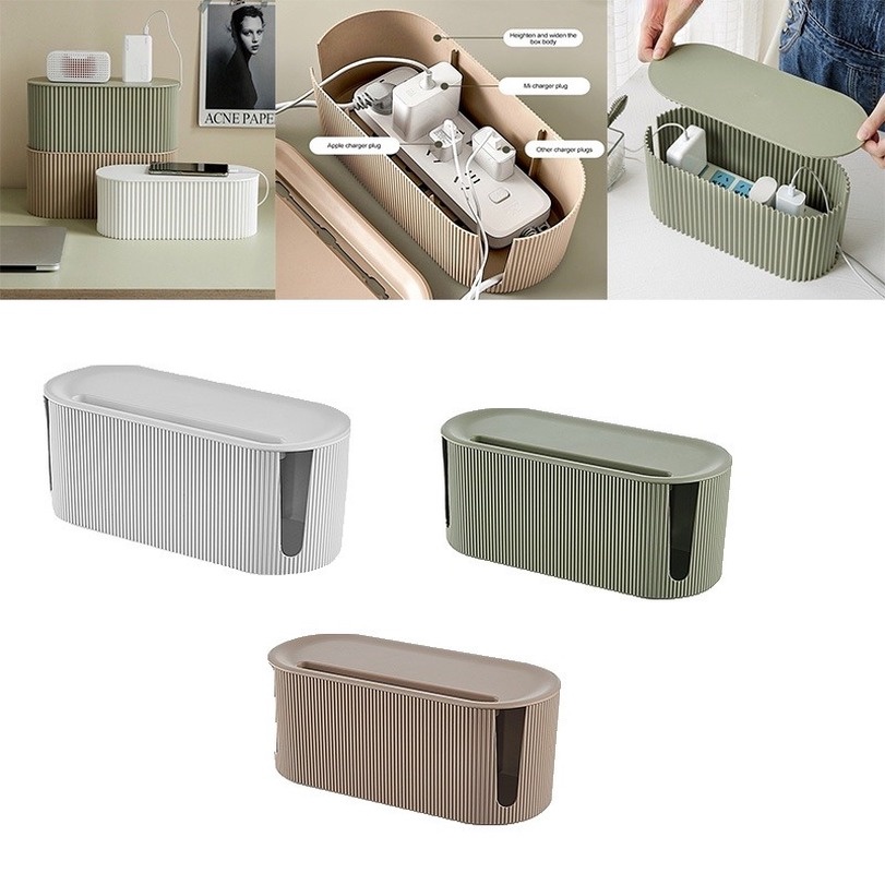 Hộp đựng ổ cắm điện  trang trí phong cách Nhật | Hộp Đựng Dây Cáp Gọn Gàng Kiểu Bắc Âu | Hộp Đựng Ổ Cắm Điện Để Bàn Tiện Dụng |  Sắp Xếp Dây Cáp Gọn Gàng | Hộp Đựng Bảo Vệ Dây Điện An Toàn Cho Quầy Nhà | Hộp lưu trữ ổ cắm điện