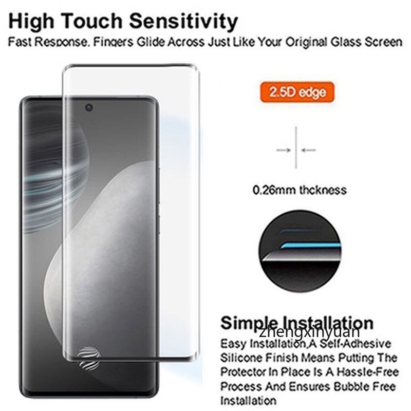 Kính Cường Lực 9H Viền Cong Bảo Vệ Toàn Diện Cho VIVO X70PRO X60PRO X50PRO V23PRO X60 PRO