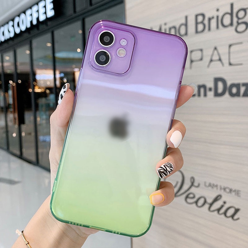 Ốp điện thoại mềm màu gradient chống rơi thích hợp cho iPhone 6 6s 7 8 plus X Xs Xr Xs Max 11 12 13 Pro Pro Max