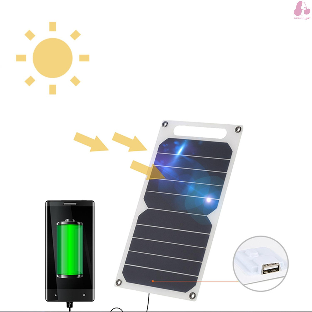 Tấm Pin Năng Lượng Mặt Trời 6w 5v Cổng Usb Bằng Silicon Tiện Dụng Cho Điện Thoại Thông Minh
