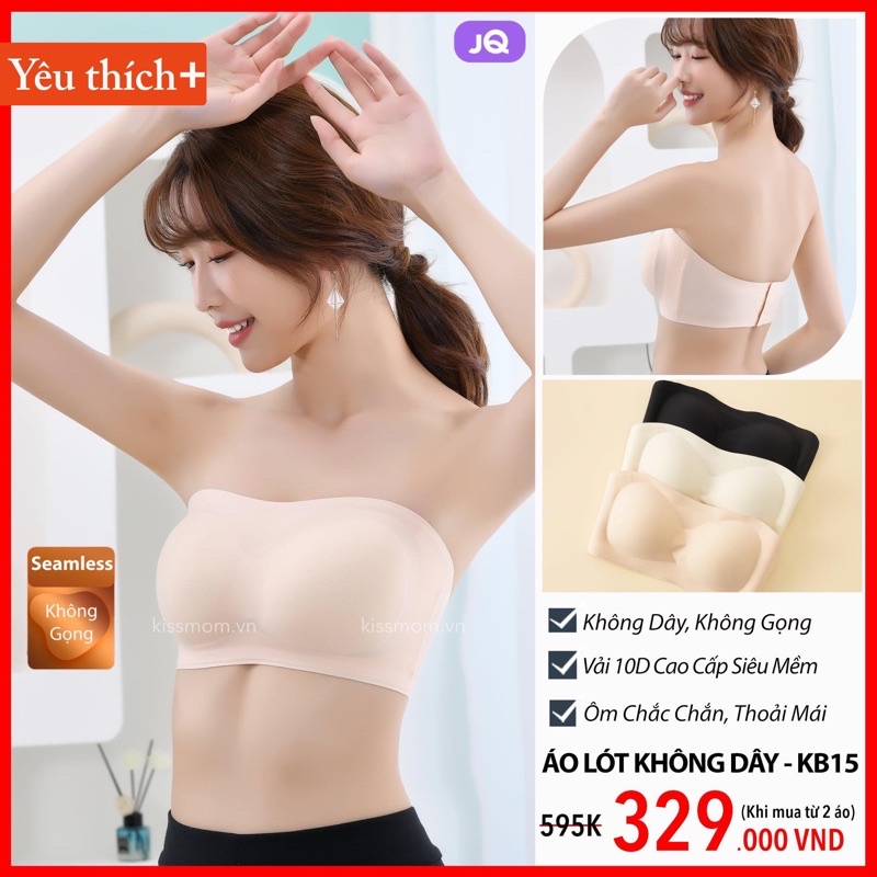 Áo lót bầu Không Dây Không Gọng Hở Lưng chất cotton mềm mịn ko bai xù PK Tkutrang
