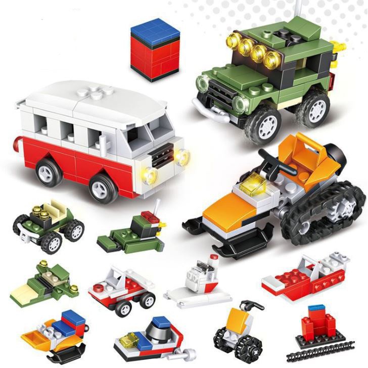 bộ xếp hình lego 10 loại xe đô thị kĩ thuật động vật 10 hộp có hướng dẫn lắp ghép chi tiết