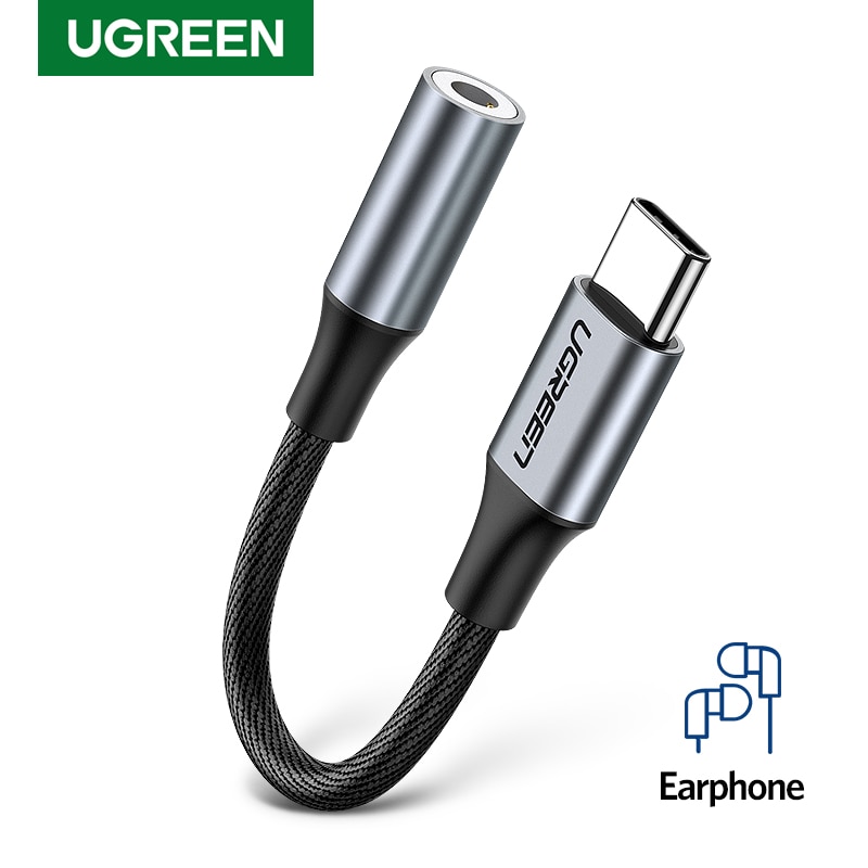 Ugreen Dây Cáp Âm Thanh Chuyển Đổi Từ Cổng Type C 3.5mm Sang Cổng 3.5mm Cho Xiaomi Mi 10 9