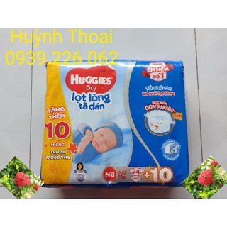 Tã dán lọt lòng huggies dry nb74+10
