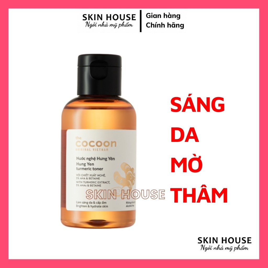 Toner Nước Nghệ Cocoon - Nước Nghệ Hưng Yên Cocoon 140ml Da Sáng Mịn Rạng rỡ