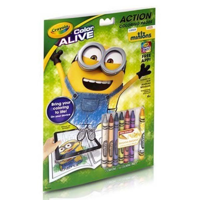 Bộ tô màu thần kỳ Minions (Tập tô màu 16 trang, 7 bút sáp)