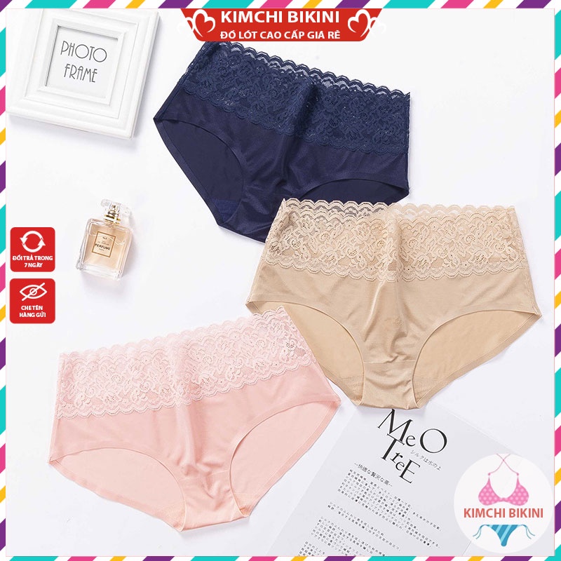 Quần lót su ren hoa điệu đà quyến rũ KIMCHIBIKINI chíp nữ cạp chun sexy tôn dáng nâng mông QL156