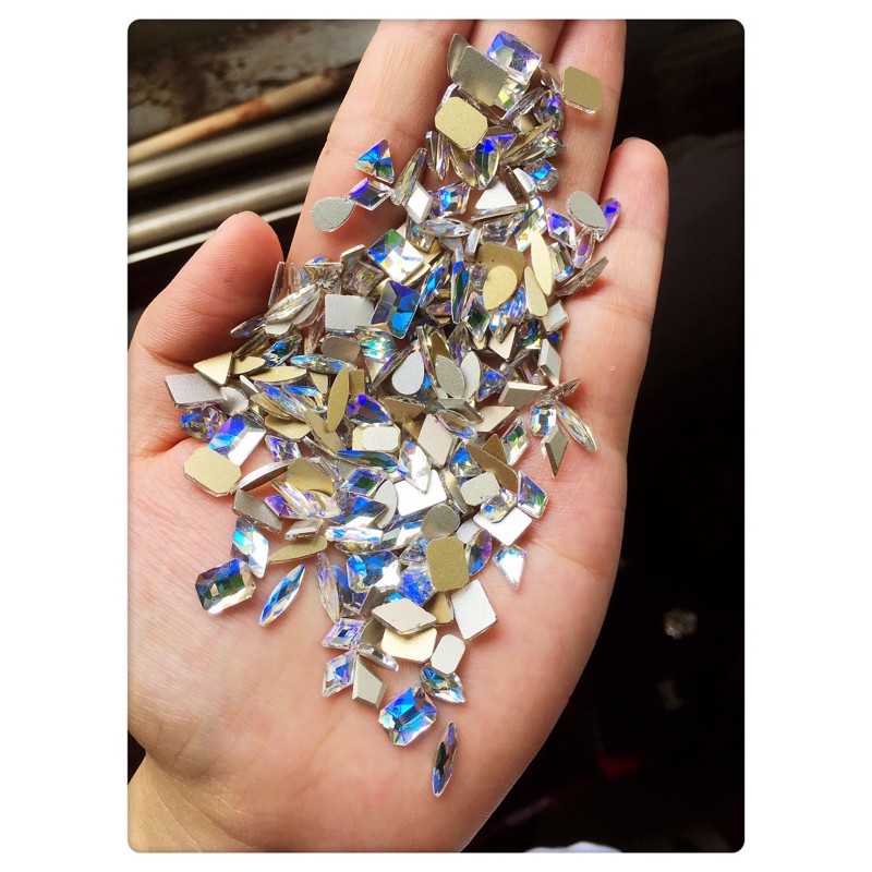 đá chân bằng mix hình gắn móng tay nail màu mới