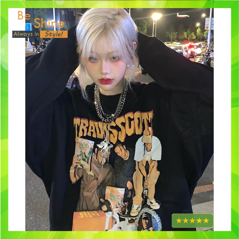 Áo sweater Travis Scott Unisex Form Rộng - Áo nỉ dài tay da cá thời trang In Hình Local Brand - Beshine Store