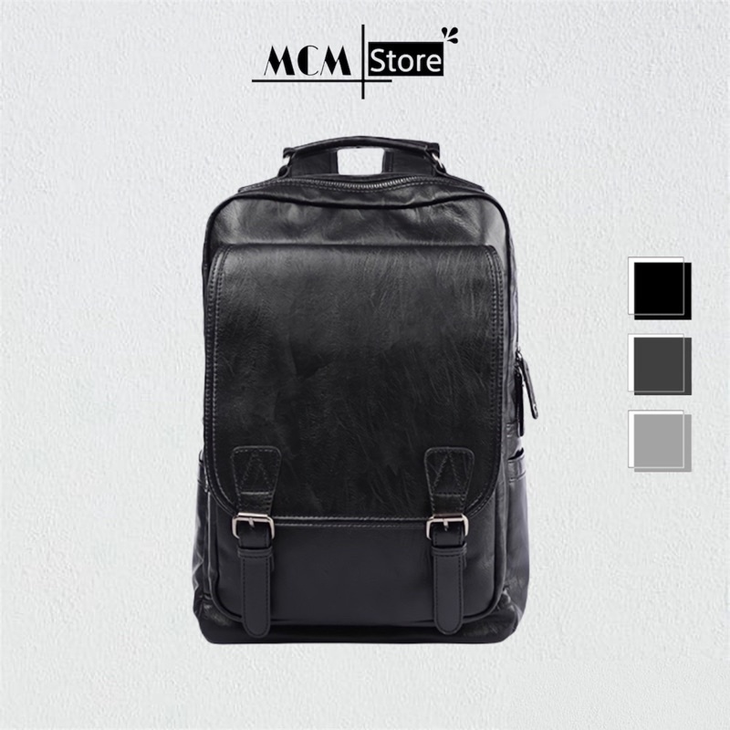 Balo Da Hàn Quốc Nam Nữ Unisex Thời Trang Thiết Kế Hàn Quốc Đi Học Đựng Laptop Phù Hợp Cho Sinh Viên