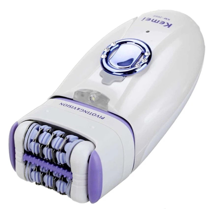 Máy tẩy lông đa năng 2in1 Kemei-2668 hai đầu thay thế chuyên dùng cạo, nhổ tỉa lông toàn thân