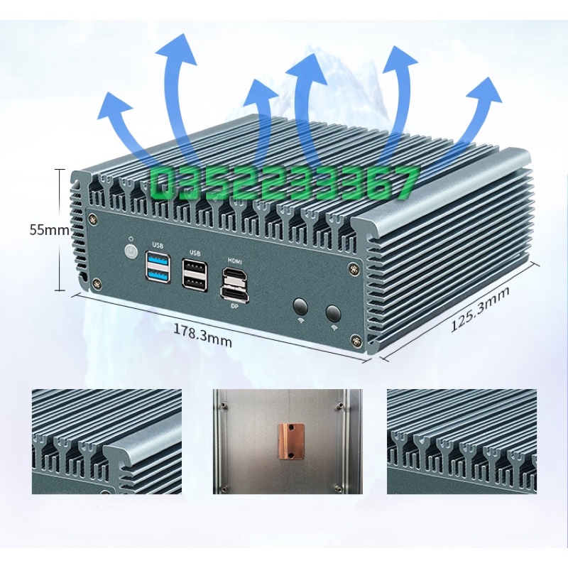 Router Mikrotik, pfsense, openwrt, 4 NIC 2.5G, CPU N5105 gen 11, 2.9Ghz