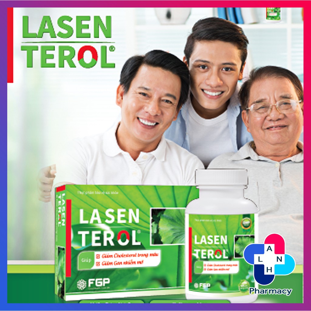 LASEN TEROL (Lọ 60 viên) - Hỗ trợ giảm Cholesterol trong máu, gan nhiễm mỡ.