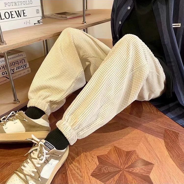 Quần ống rộng phong cách Hong Kong thời trang thu đông mới cho nam