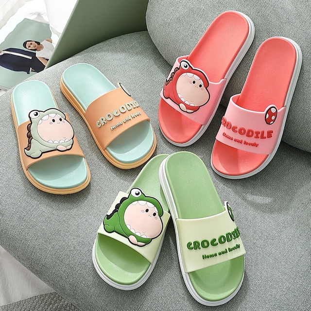 Dép Quai Ngang Cá Sấu CROCODILE Unisex Cao Su Siêu mềm Hàng cao cấp thời trang KS889