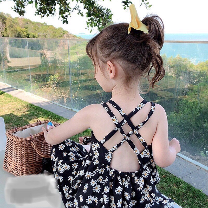 [XẢ HÀNG THANH LÝ] Váy Bé Gái_Maxi bé gái hoạ tiết hoa cúc xinh lung linh