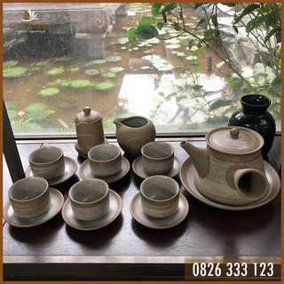 Bộ Ấm Chén Pha Trà Hồng Sa Tinh Hoa Từ Dòng Sông Mẹ