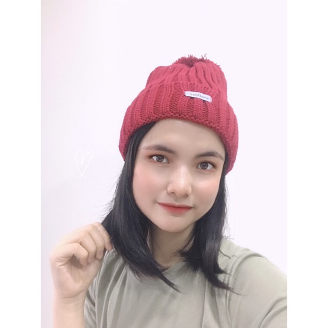 Mũ len quả bông hot