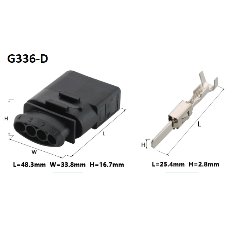 G336-Giắc cắm mopin Passat B5 4 lỗ 3.5mm