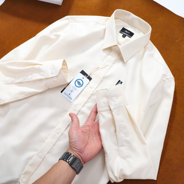 Áo sơ mi nam dài tay chất vải dệt hạt xịn, form slim fit tôn dáng 8871
