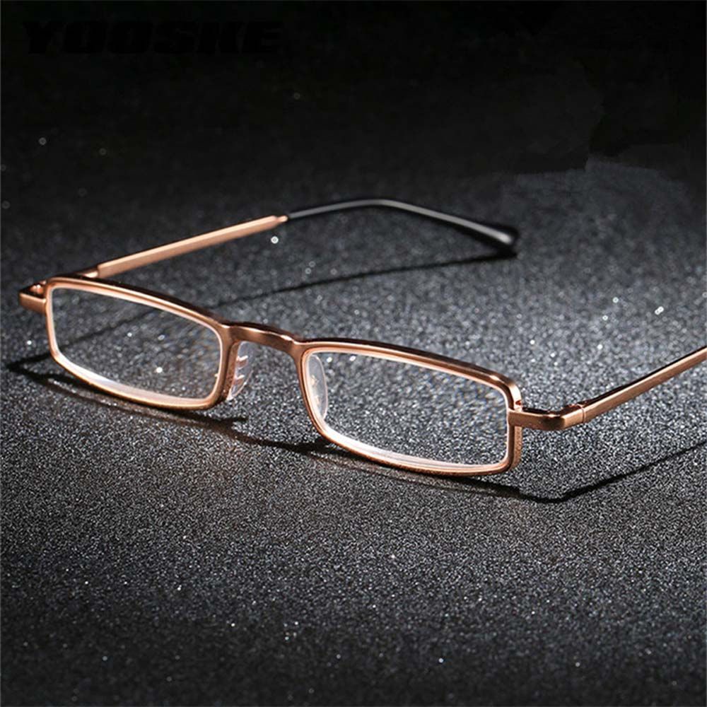 Kính Đọc Sách Gọng Kim Loại Siêu Nhẹ Nhiều Màu Sắc Có Hộp Đựng Kính Chống Ánh Sáng Xanh Cho Nữ