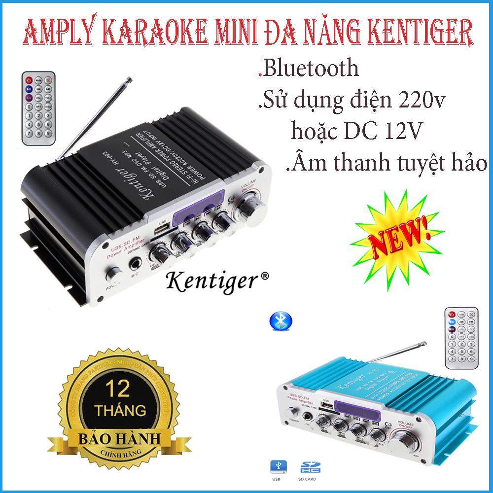 Amly Mini Karaoke Kentiger HY 803 Có Bluetooth 12V - 220V, Âm Ly Chất Lượng, Giá Siêu Rẻ