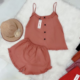 Set Bộ Kate lụa đùi 2 dây dưới 60kg