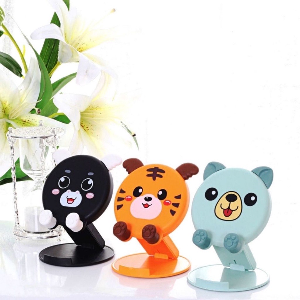 Giá đỡ điện thoại thoại để bàn hình thú siêu cute có thể gấp gọn, chất liệu nhựa cao cấp , siêu tiện lợi.