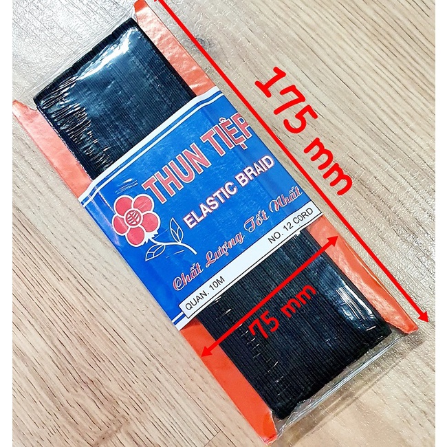 Cuộn Dây Thun Dài 10 Mét Bản 1cm Gồm Màu Trắng Hoặc Màu Đen Dùng Cho May Vá Và Trang Trí Làm Đồ Handmade