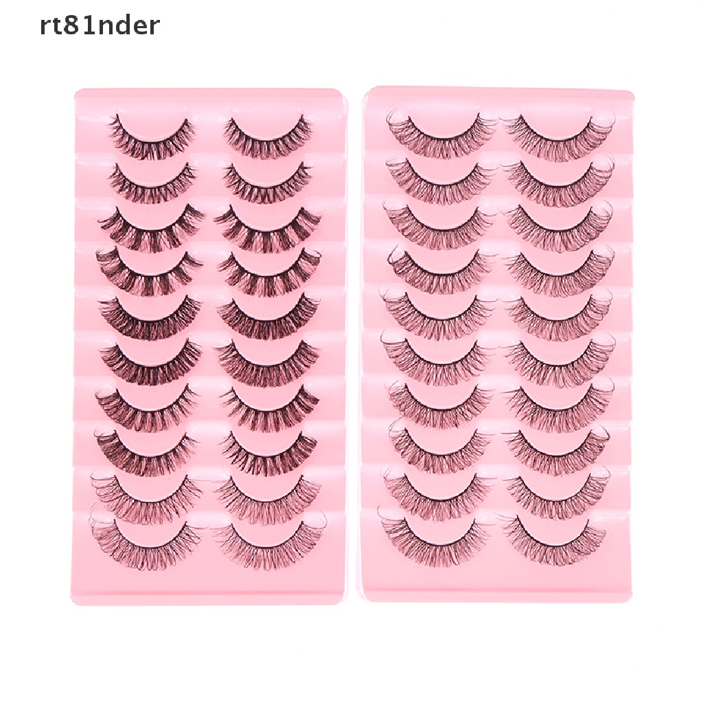 [Hàng mới về] Set 10 cặp lông mi giả độ cong D trông tự nhiên phong cách Nga