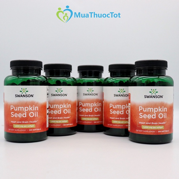 Viên Uống Tinh Chất Hạt Bí Ngô Hỗ Trợ Tuyến Tiền Liệt Swanson Pumpkin Seed Oil 1000mg 100 viên