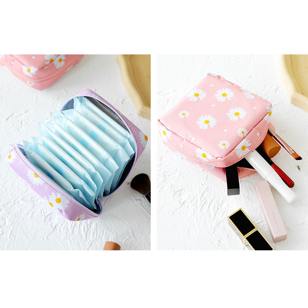 Túi Đựng Băng Vệ Sinh Bằng cotton Sức Chứa Lớn Nhỏ Gọn