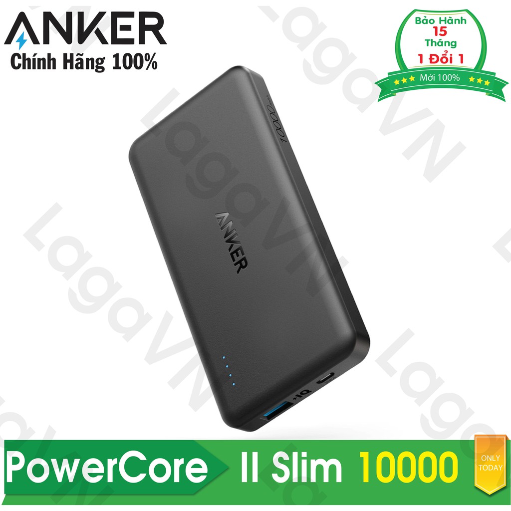 Pin sạc dự phòng ANKER PowerCore II Slim 10000mAh - A1261H11