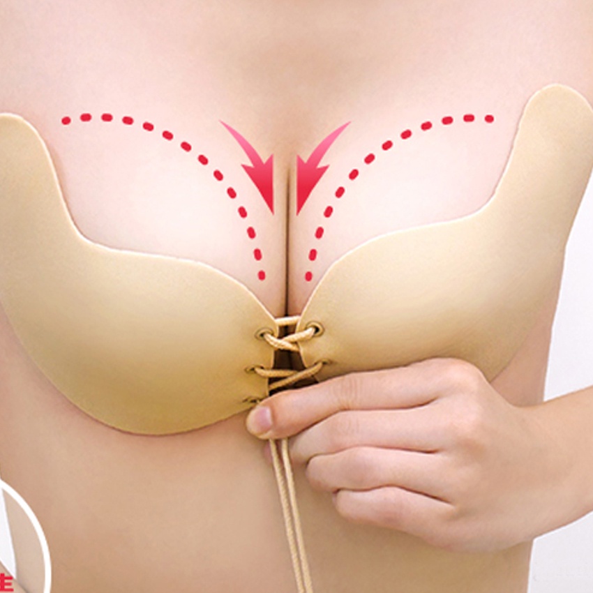 Áo dán ngực cài trước hình quả xoài giúp tạo khe vòng 1 hoàn hảo freesize 32-38