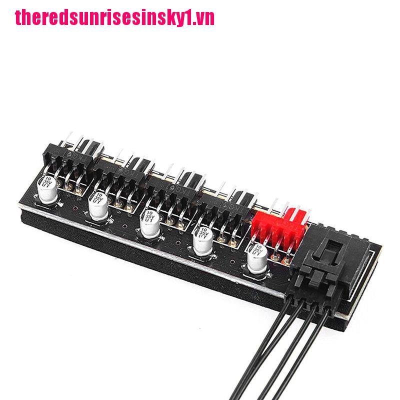 (3C) Bộ Chia Quạt Tản Nhiệt 5 Cổng Pc Cho 4pin Pwm