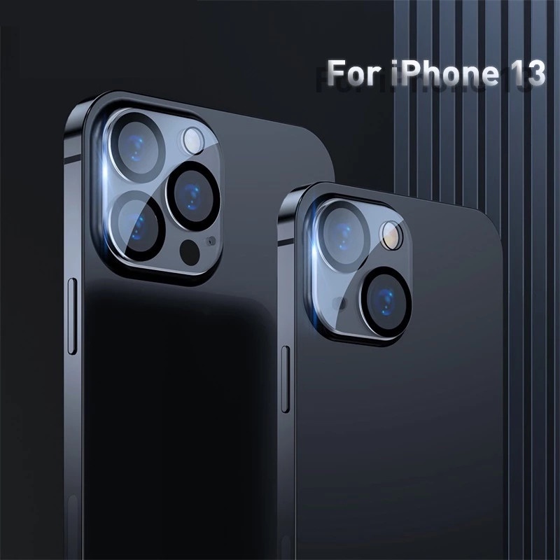 Cường lực Camera for iPhone15Pro Max/14Pro Max / 13/ 13 Pro/ 13 Pro Max/ 12/12 Pro/12 Pro Max/ 12 Mini /11 Pro Max 3D đế Vàng, chống phản chiếu cam