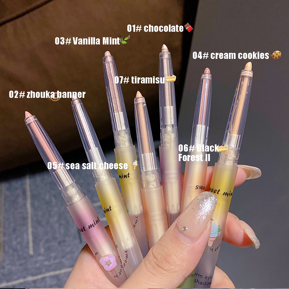 Hàng Có Sẵn Bút Phấn Mắt Bút Tằm Nằm Trái Cây Bạc Hà Ngọt Ngào, Bút Phấn Mắt, Bút Bóng, Lấp Lánh, Bút Thả Mí Tự Nhiên Thanh Toán Khi Nhận Hàng