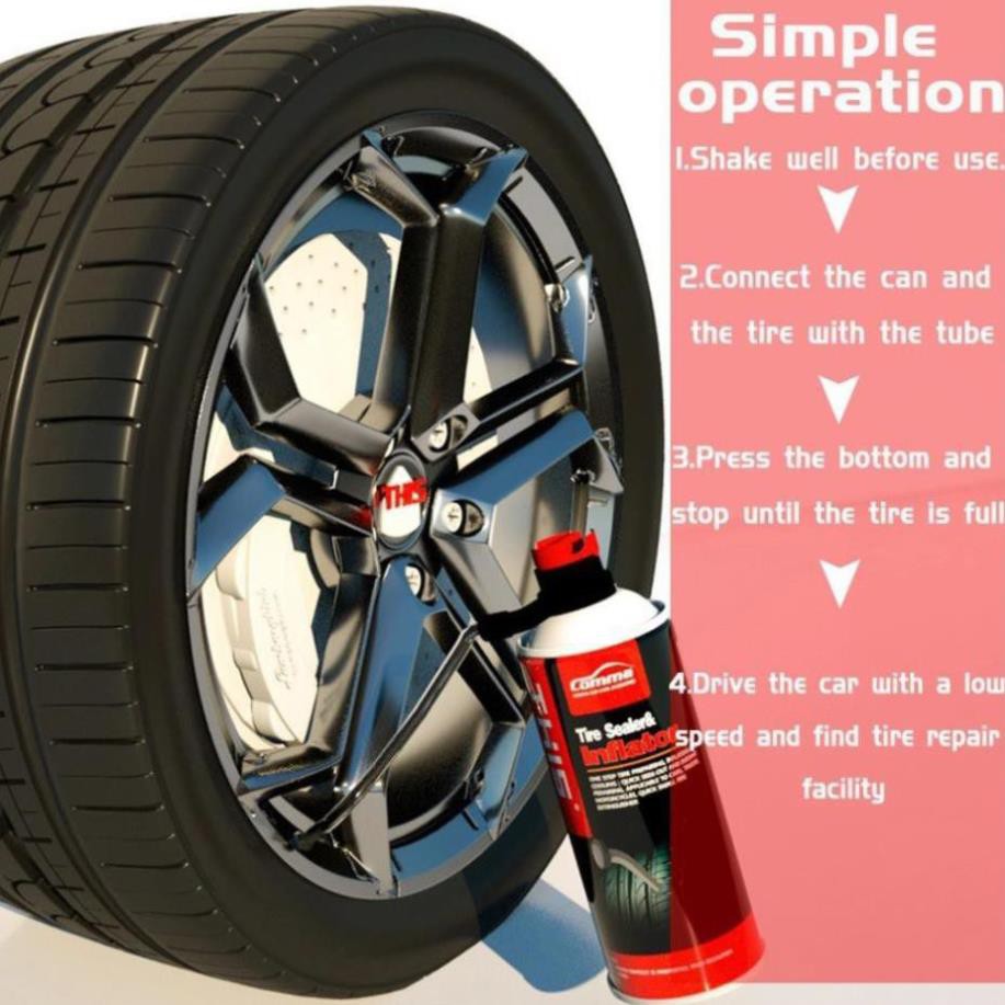 [HÀNG CHUẨN] Chai Vá Lốp - Bơm Lốp Khẩn Cấp Cho Xe Ô Tô, Xe Máy - Chất Bịt Kín Lốp Xe - THIS Tire Inflator - BAOBAO