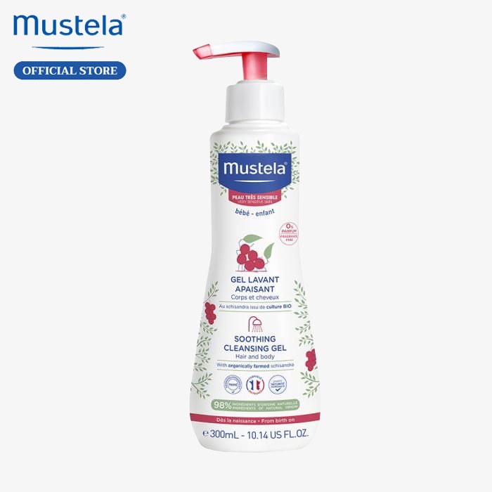 Sữa Tắm Gội Cho Trẻ Sơ Sinh & Em Bé Da Nhạy Cảm Mustela 300ml